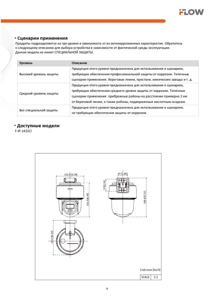 F-IP-1422CI 2Мп поворотная IP-камера с гибридной Smart-подсветкой до 30м iFlow