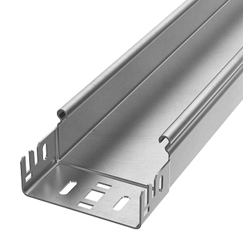 PR16.14079 лоток неперфорированный Профи INOX (AISI 304) 100х50х3000 (2,0 мм) (6 м/уп) Промрукав