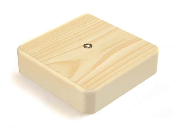 GE 41211-11 коробка распределительная наружного монтажа АВС-пластик, 75х75х20 (без клеммной колодки), цвет "дерево" Greenel