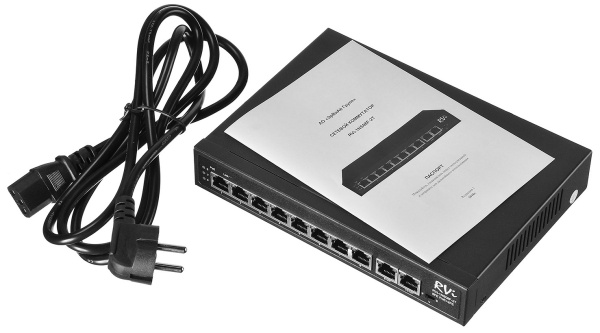 RVi-1NS08F-2T 10 портовый сетевой коммутатор RVi