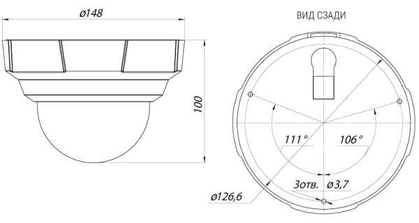 B1510DR внутренняя купольная IP-камера видеонаблюдения Beward
