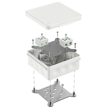 60-0303-9003-FR10.0-4 коробка огнестойкая для о/п двухкомпонентная 60-0303-FR10.0-4 Е15-Е120 RAL9003 100х100х40 (16 шт/уп) Промрукав