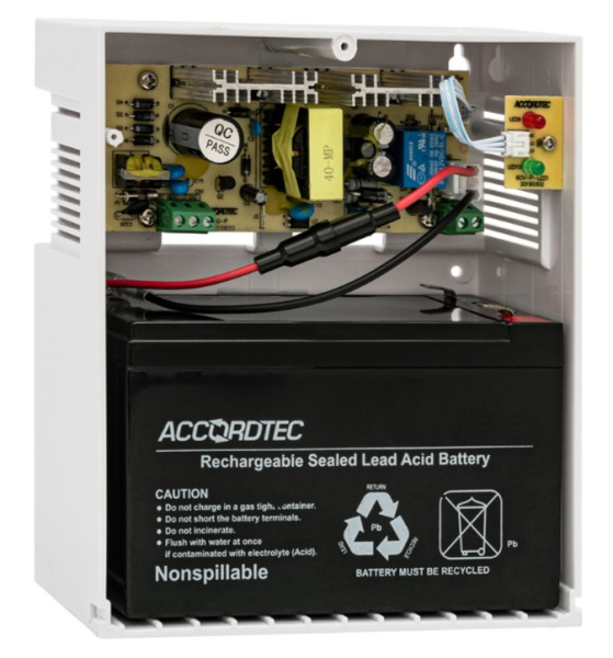 ББП-40 исп.1 (белый) блок бесперебойного питания 12В, 4А, ACCORDTEC