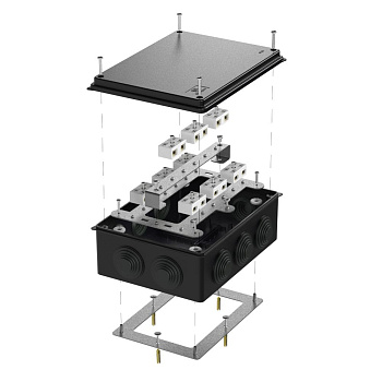 40-0320-9005-FR6.0-4-18-Р коробка огнестойкая для о/п 40-0320-FR6.0-4-18-Р Е15-Е60 RAL9005 200х150х75 (5 шт/кор) Промрукав