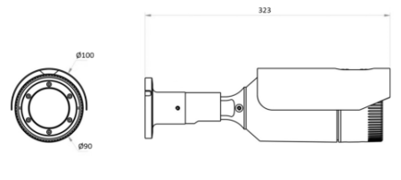 RVi-4TVC-640L37/M2-A тепловизионная цилиндрическая камера видеонаблюдения