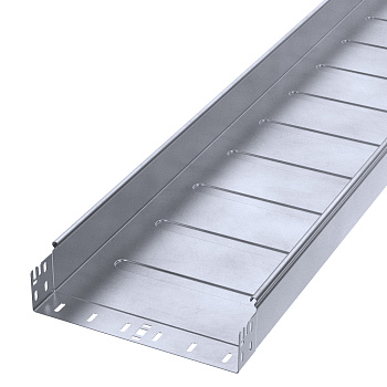 PR16.13711 лоток неперфорированный Профи INOX (AISI 316) 300х80х3000 (1,2 мм) (6 м/уп) Промрукав