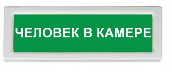 ОПОП 1-8 220В "ЧЕЛОВЕК В КАМЕРЕ", фон зеленый оповещатель охранно-пожарный световой (10 шт/уп) Рубеж