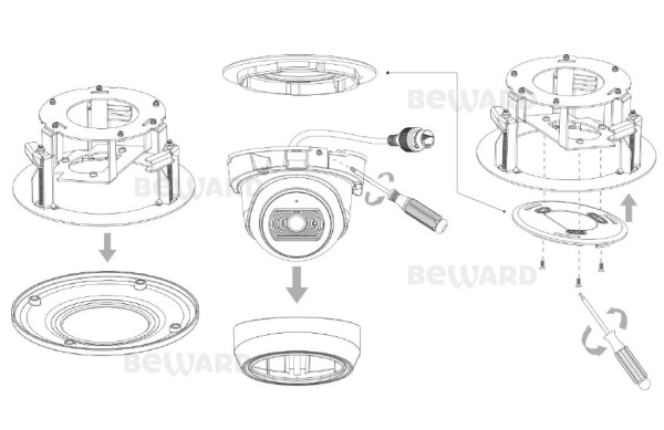 SV3212DBS уличная купольная IP камера видеонаблюдения с встроенным микрофоном Beward