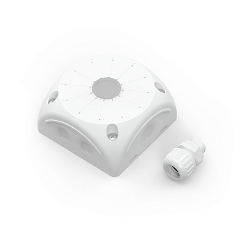 60-0505-9003-ВМУ Коробка распределительная 60-0505-9003-ВМУ для видеокамер двухкомпонентная с мембранами белая 100х100х50 с муфтой вводной для ГТ Пром