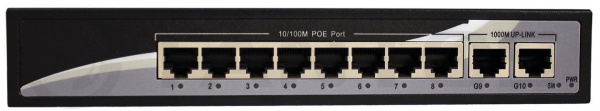 TSn-8P10V 10-ти портовый POE-коммутатор Tantos