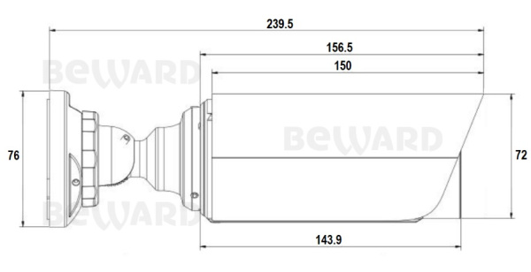SV2018RZ уличная всепогодная IP-камера видеонаблюдения Beward