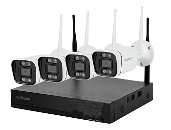 Mizar 4-2 v.4526 комплект WI-FI видеонаблюдения на 4 IP камеры 2 Mp.Novihome