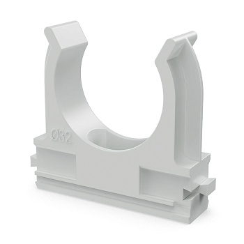 PR.02732 крепёж-клипса для труб Полистирол d32 мм (25шт/500шт уп/кор) Промрукав