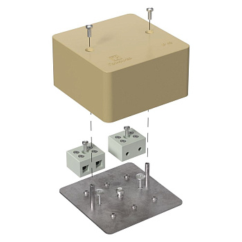 40-0460-1001-FR10.0-4 коробка огнестойкая для кабель-канала 40-0460-FR10.0-4 Е15-Е120 RAL1001 85х85х45 (44 шт/кор) Промрукав