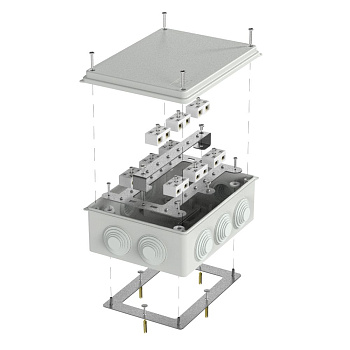 40-0320-7035-FR6.0-4-18-Р коробка огнестойкая для о/п 40-0320-FR6.0-4-18-Р Е15-Е60 RAL7035 200х150х75 (5 шт/кор) Промрукав