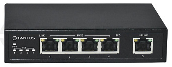 TSn-4P5G 5-портовый POE-коммутатор Tantos