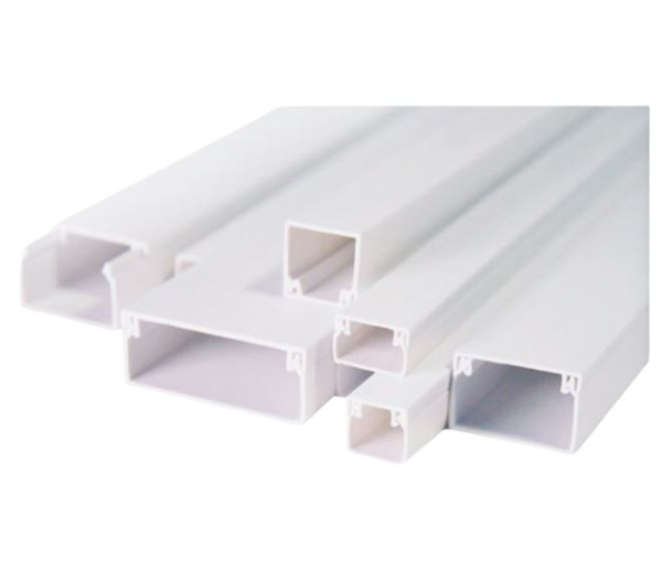 500-001 кабель-канал 12х12 двойной замок, белый ПожТехКабель
