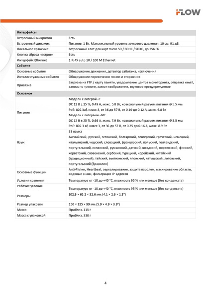 F-IC-1921CIW(2.8mm) (Аналог DS-I214W(С)) 2Мп внутренняя компактная IP-камера видеонаблюдения iFlow