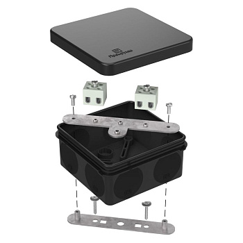 60-0210-9005-FR2.5-4 коробка огнестойкая для о/п двухкомпонентная 60-0210-FR2.5-4 Е15-Е120 RAL9005 80х80х40 (44 шт/кор) Промрукав