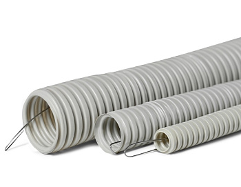 710-002 Труба гофр. тяжелая самозатух. ТГТ СЗ  ПВХ 20 мм с зондом (100 м) ПожТехКабель