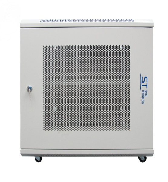 ST-NCP12U600 (СЕРЫЙ) С ПОЛКОЙ шкаф телекоммуникационный 19" настенный/напольный 9U Space Technology