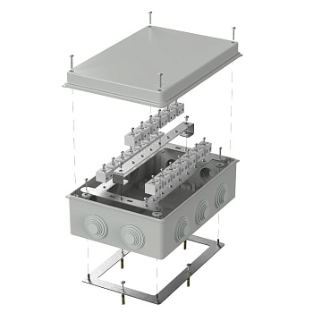 40-0330-7035-FR6.0-40 коробка огнестойкая для о/п 40-0330-FR6.0-40 Е15-Е120 RAL7035 260х175х90 (7 шт/кор) Промрукав