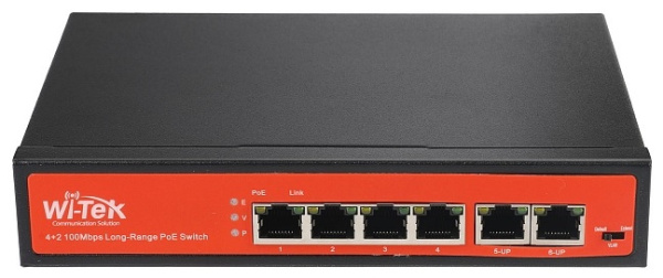 WI-PS205 порты 4 PoE FE + 2FE сетевой коммутатор Wi-Tek 