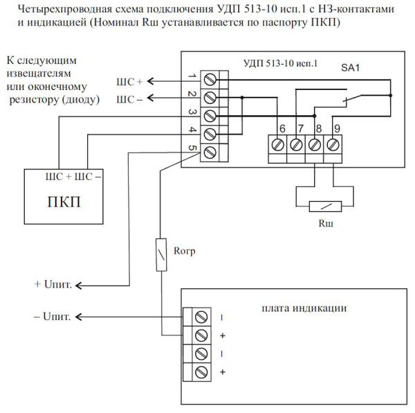 УДП 513-10 исп.01 "Аварийный выход" зеленый (20 шт/уп) Рубеж