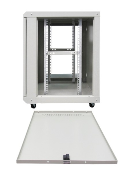 ST-NCP12U600 (СЕРЫЙ) С ПОЛКОЙ шкаф телекоммуникационный 19" настенный/напольный 9U Space Technology