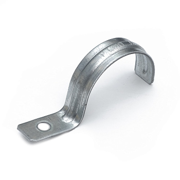PR13.02429 скоба металлическая однолапковая усиленная противопожарная СМОУ d38-40 мм отв. d 6,5 мм (50шт/300шт уп/кор) Промрукав