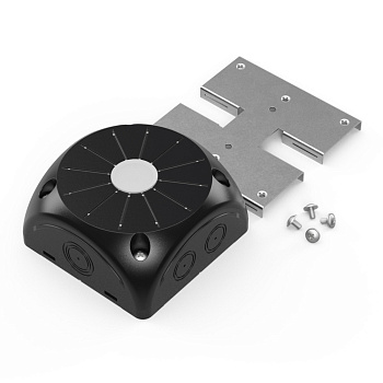 60-0500-9005-П Коробка распределительная 60-0500-9005-П для видеокамер двухкомпонентная безгалогенная (HF) чёрная 100х100х50 с пластиной монтажной Про