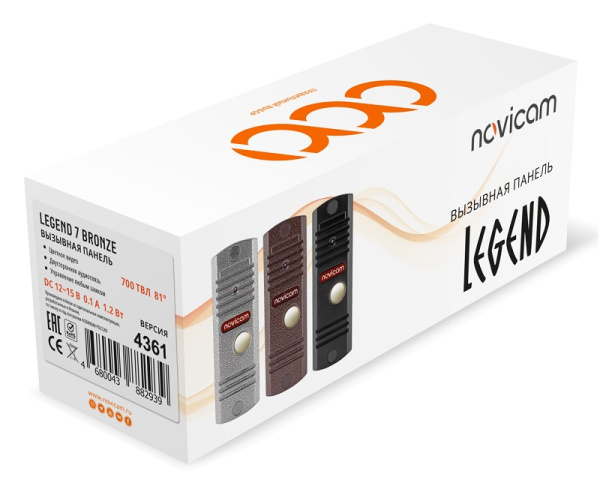 LEGEND BRONZE (ver.4488) вызывная панель NOVIcam