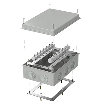40-0330-7035-FR6.0-28 коробка огнестойкая для о/п 40-0330-FR6.0-28 Е15-Е120 RAL7035 260х175х90 (7 шт/кор) Промрукав