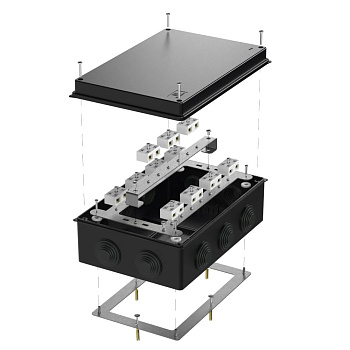 40-0330-9005-FR6.0-4-22-Р коробка огнестойкая для о/п 40-0330-FR6.0-4-22-Р Е15-Е60 RAL9005 260х175х90 (7 шт/кор) Промрукав