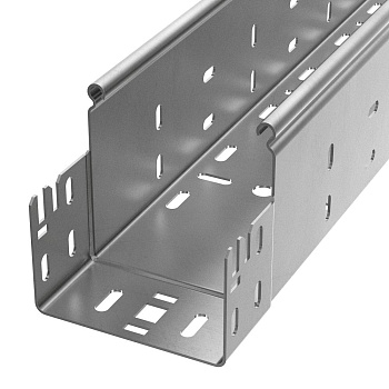 PR16.13280 лоток перфорированный Профи INOX (AISI 304) 100х100х3000 (1,5 мм) (6 м/уп) Промрукав