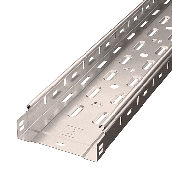 PR16.2414 лоток перфорированный Стандарт INOX (AISI 409) 150х50х3000 (0,7 мм) (6 м/уп) Промрукав