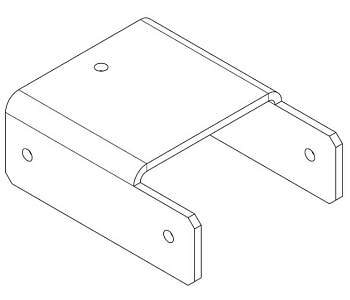 PERCo-MB-16.4 накладка прямая нижняя для стыковки дополнительной секции ограждения PERCo