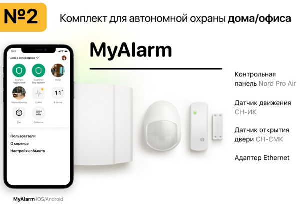 MyAlarm Комплект №2 для дома