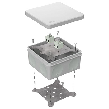 60-0300-7035-FR2.5-4 коробка огнестойкая для о/п двухкомпонентная 60-0300-FR2.5-4 Е15-Е120 RAL7035 100х100х50 (14 шт/кор) Промрукав