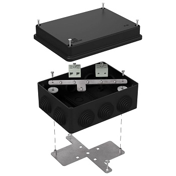 40-0310-9005-FR6.0-4 коробка огнестойкая для о/п 40-0310-FR6.0-4 Е15-Е120 RAL9005 150х110х70 (6 шт/кор) Промрукав