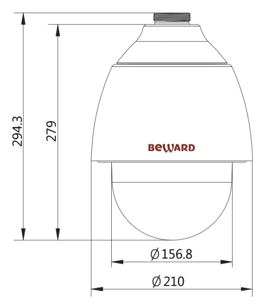 BD143P30 уличная купольно-поворотная IP-камера видеонаблюдения Beward