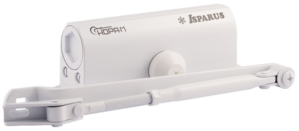 НОРА-М 430 F ISPARUS фиксация (от 50 до 110кг) доводчик морозостойкий (белый); материал корпуса силумин; от -45 °С до +60 °С