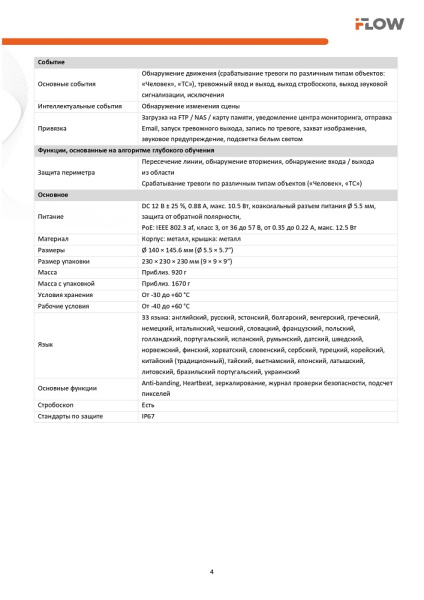 F-IC-2344PCMS/A (Аналог DS-2CD2347G2P-LSU/SL(2.8mm)) 4Мп уличная купольная панорамная IP-камера с Smart-подсветкой iFlow