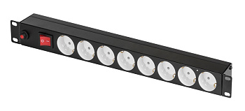 TLK-RS08MF1-BK блок электрических розеток TLK, 19" 