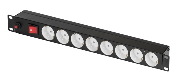 TLK-RS08MF1-BK блок электрических розеток TLK, 19" 