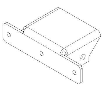 PERCo-MB-16.6 накладка Т - образная для стыковки секции ограждения PERCo