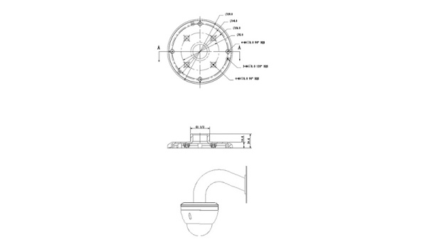 RVi-1BA-2 white адаптер для настенного кронштейна