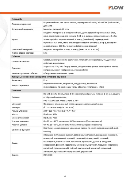 F-IC-2486CMS(4mm) (Аналог DS-2CD2187G2H-LISU(4mm)(eF)) 8Мп уличная купольная IP-камера с гибридной Smart подсветкой iFlow