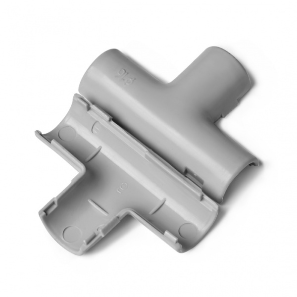 702-001 Тройник Т-образный соединительный для труб 16мм ПожТехКабель