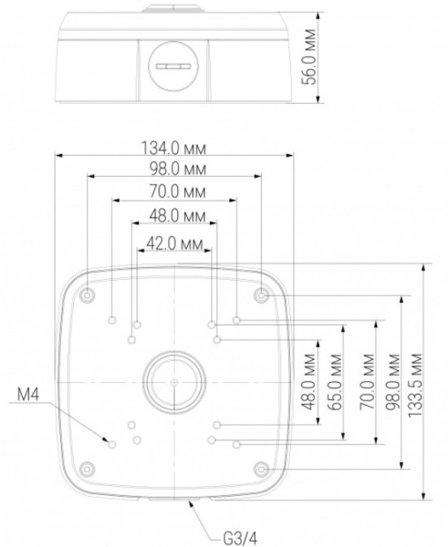 BR-201 коробка монтажная для телекамеры Болид